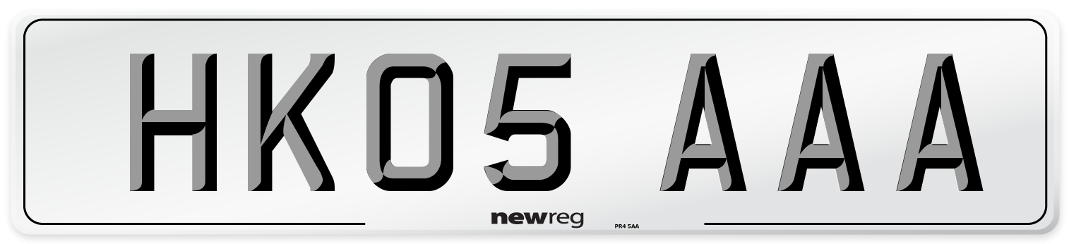 HK05 AAA Number Plate from New Reg